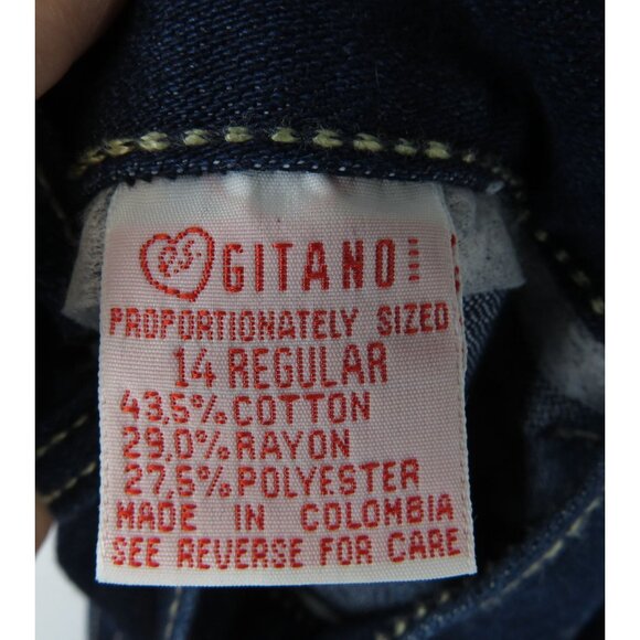 Gitano Girls Dark Wash Blue Jeans 14R - Picture 5 of 6